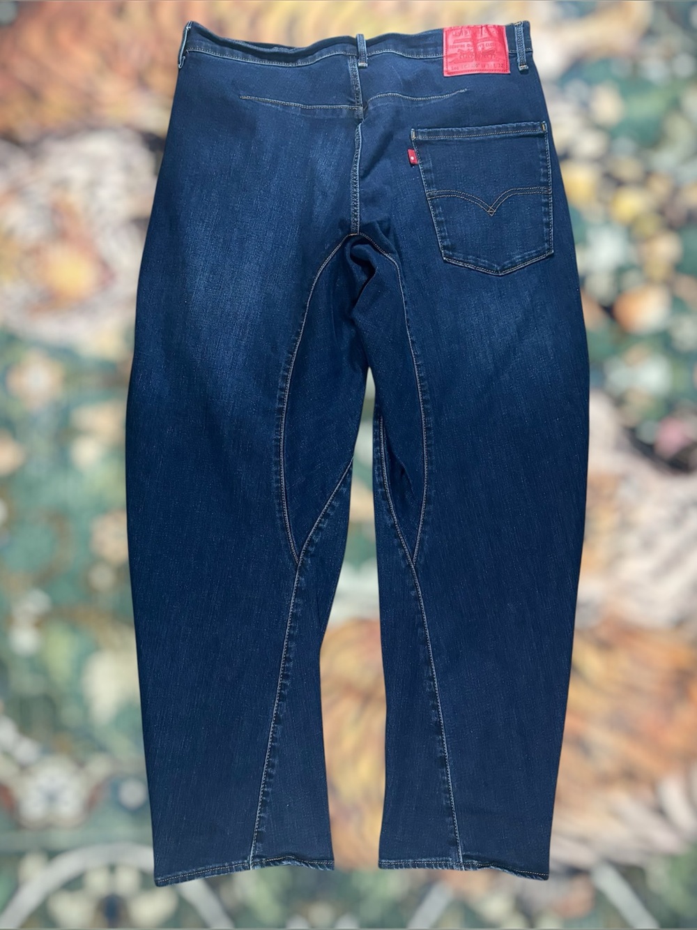 Levis Engineered Jeans Mens 36x30 LEJ 570 Baggy Taper Dark Blue Denim Stretch